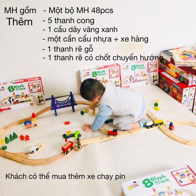 Mô hình xe lửa mở rộng từ bộ 48 pcs siêu bự siêu tiết kiệm