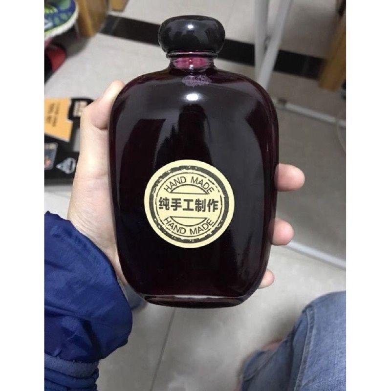 Chai dẹp bầu nắp đen các kích thước 250 350 500ml