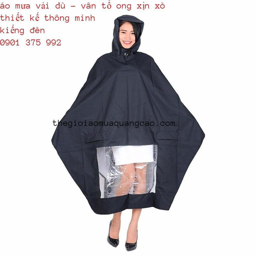 ÁO MƯA CÁNH DƠI CÓ KIẾNG ĐÈN VẢI DÙ VẨY CÁ SIÊU BỀN