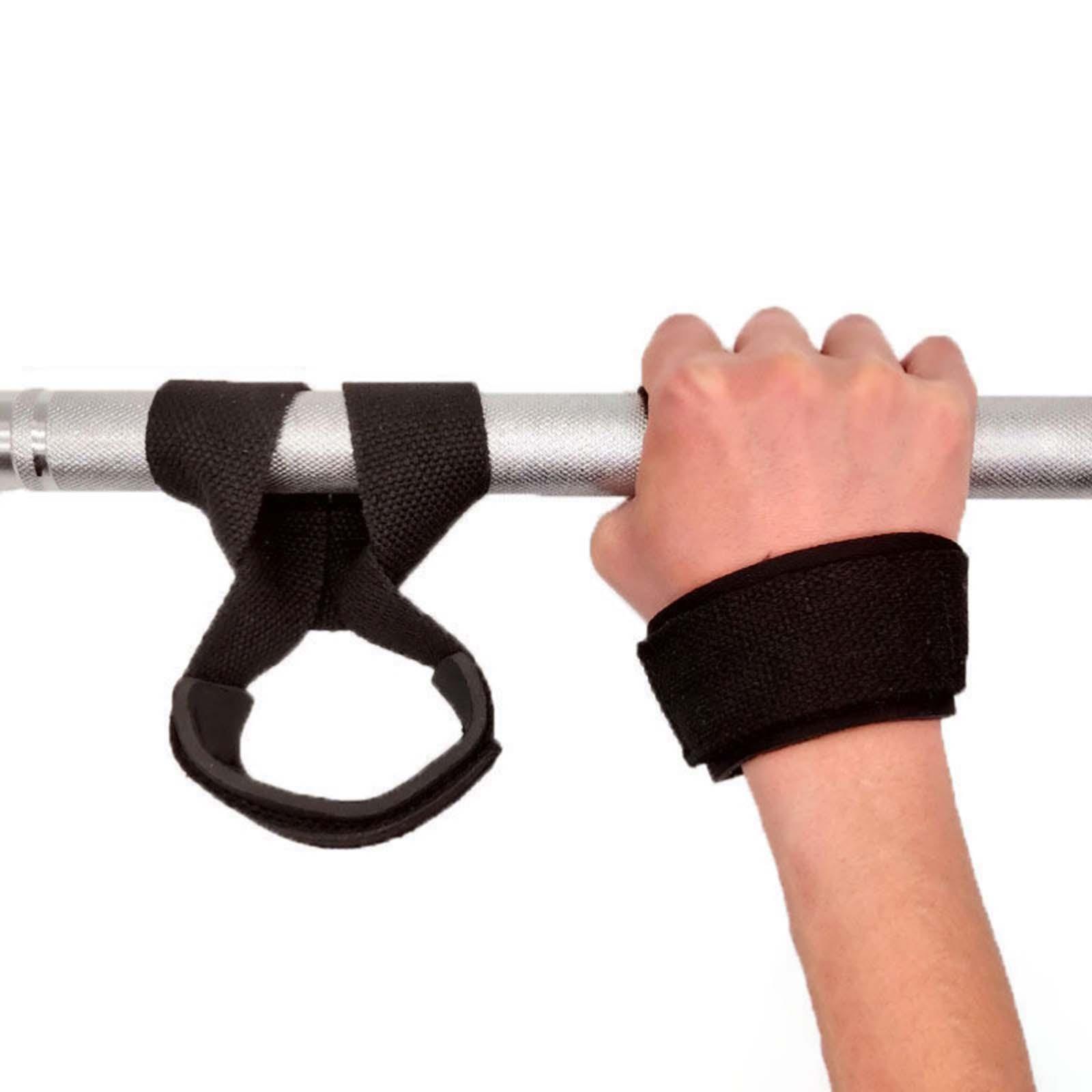 2x Gym Lifting Straps Wrist Lifting Straps Deadlift Straps Men Women Hand Grips Wrist Support for Fitness Exercise Deadlifts Gym Accessories