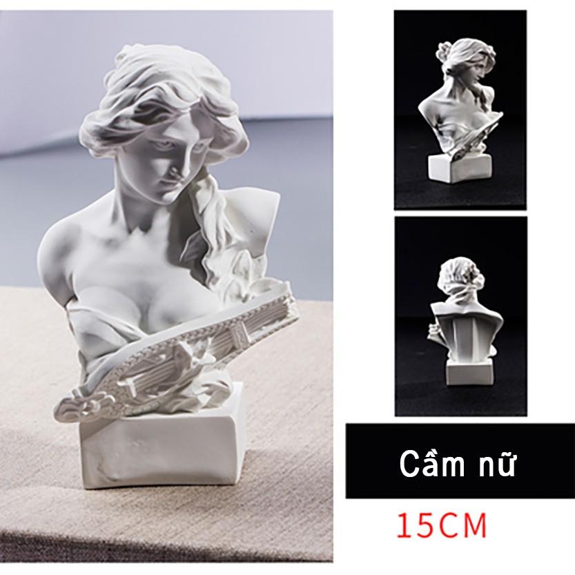 Tượng Cầm nữ Hy Lạp 15cm