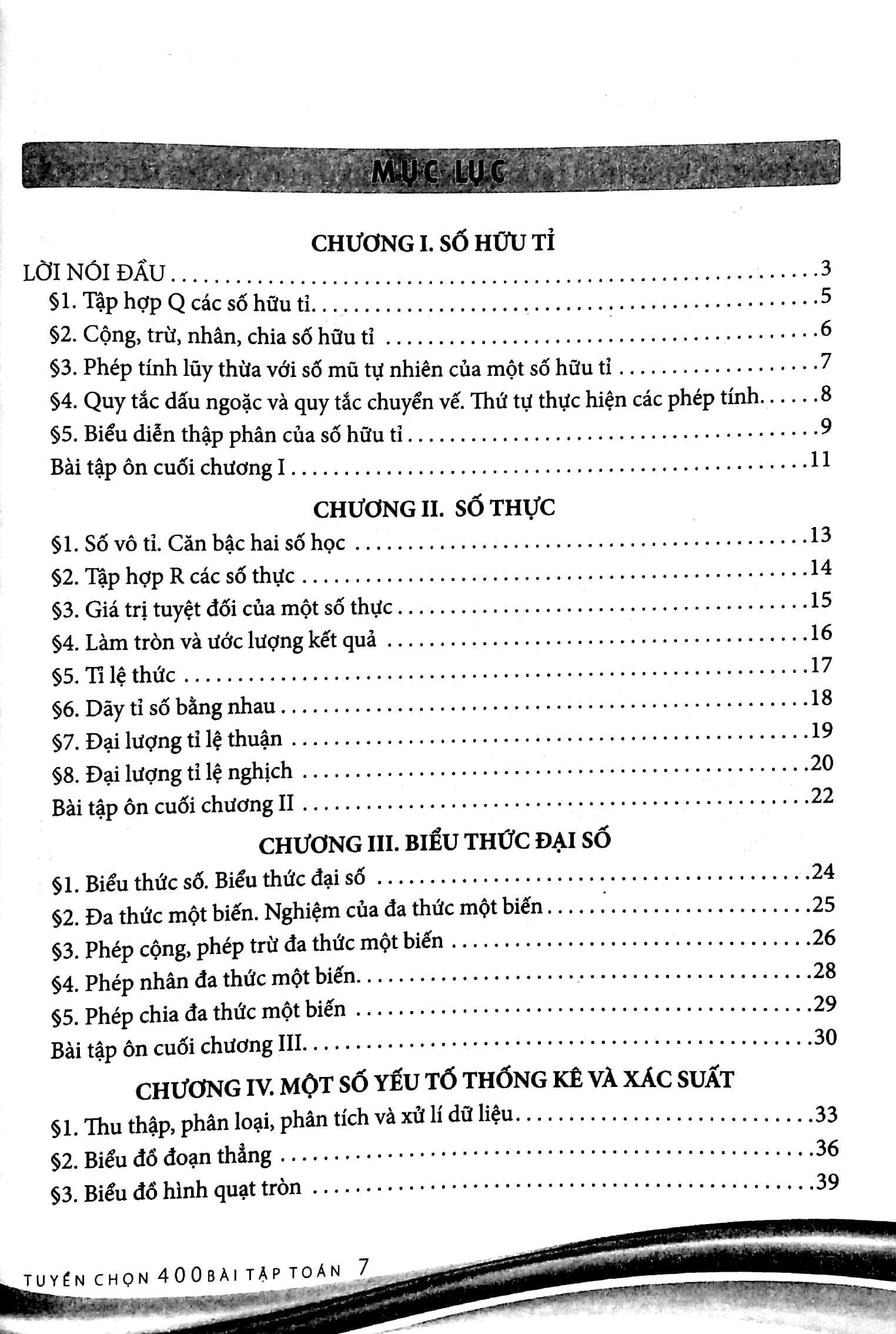 Tuyển Chọn 400 Bài Tập Toán 7 (Theo Chương Trình GDPT Mới - Dùng Chung Cho 3 Bộ Sách)
