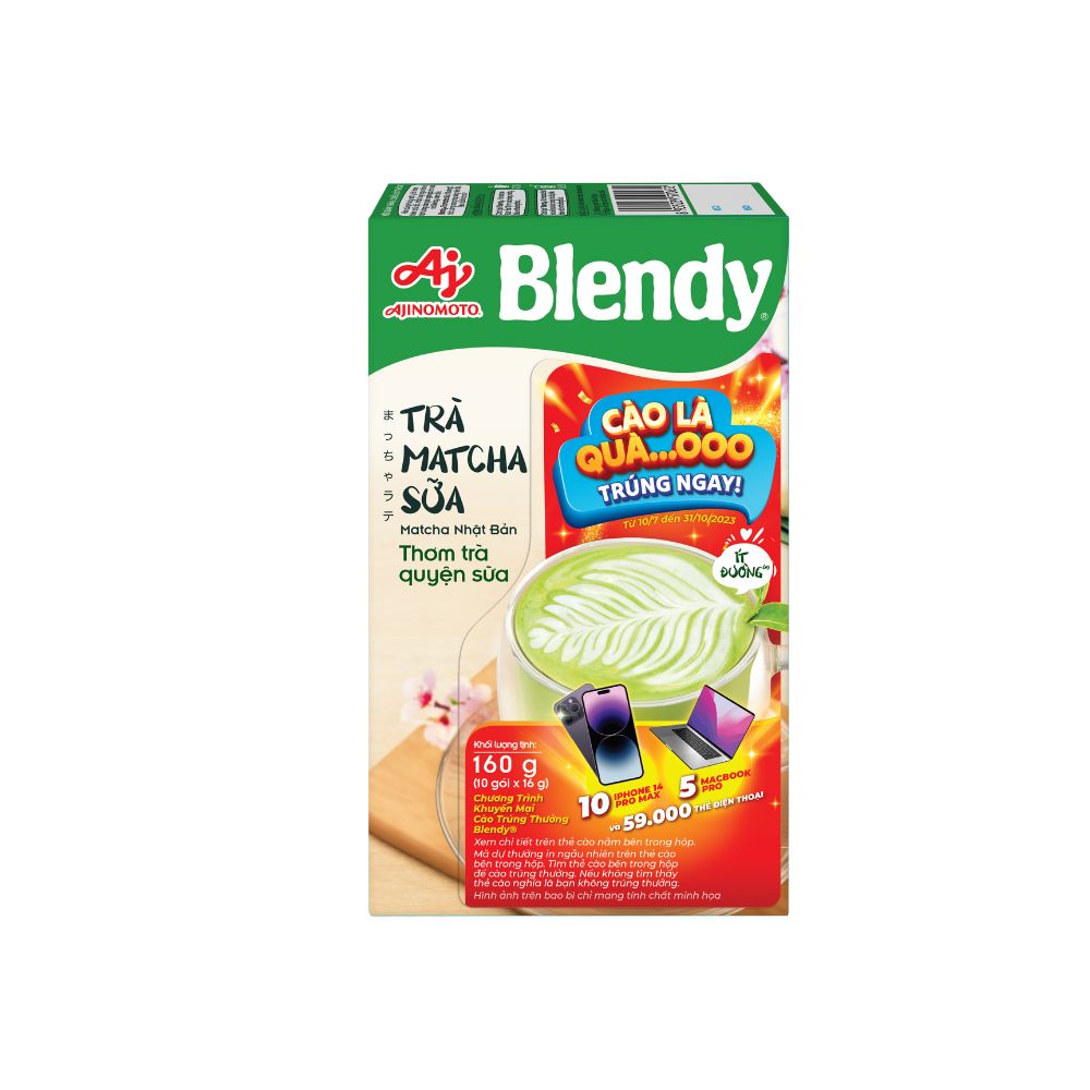 [BAO BÌ TRÚNG THƯỞNG] Combo Trà matcha sữa Blendy 160g và Royal Blendy 144g