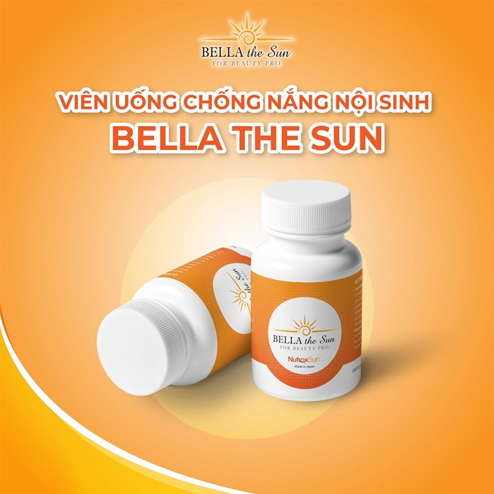 Viên Uống Chống Nắng Nội Sinh Và Trắng Da Bella The Sun Nhật Bản - Hộp 30 Viên 1