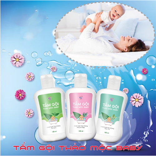 Tắm gội Thảo mộc Baby chiết xuất Trầu Không và Tràm Trà 100ml BuB&MuM công dụng diệt khuẩn, làm sạch, ngăn ngừa rôm sảy, mụn nhọt và giữ da luôn mềm mại, thơm mát hàng công ty chính hãng, xuất xứ Việt Nam