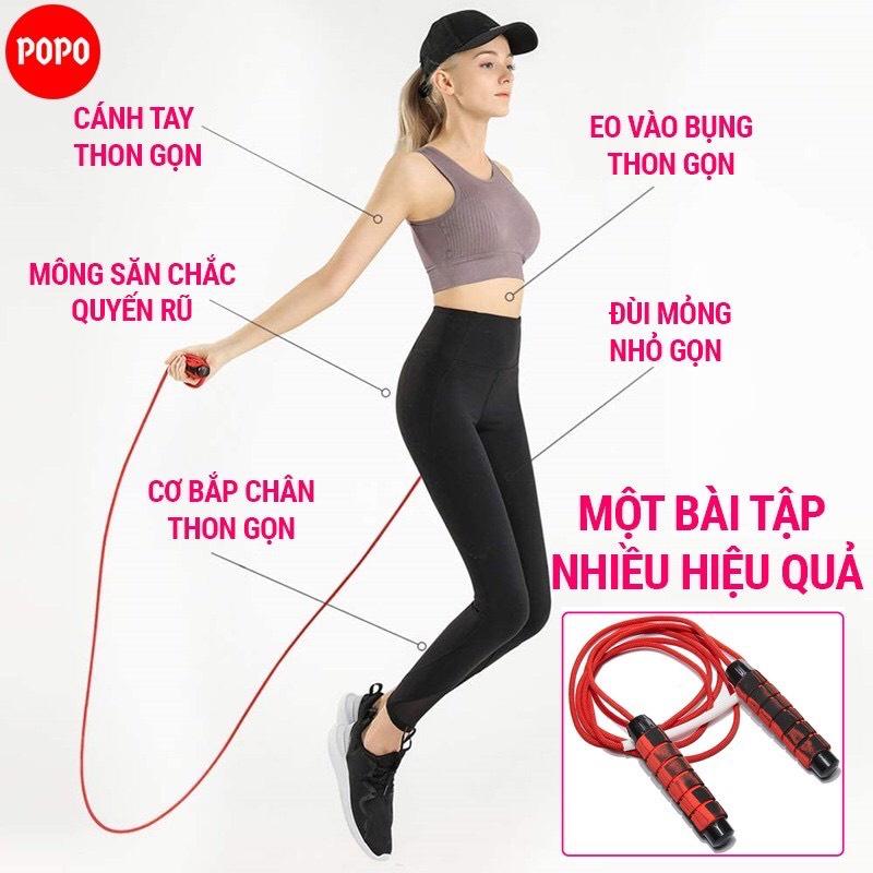 Dây nhảy giảm cân SPORTY Chất liệu lõi thép cao cấp, nhảy dây thể lực hỗ trợ tập GYM TS35