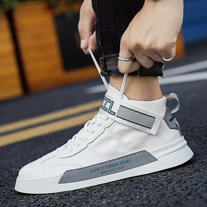 Giày Sneaker Nam Mẫu Mới BAZAS BZ-8520 Trắng Phối Xám