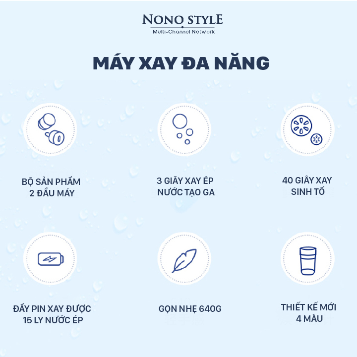 Máy Xay Sinh Tố Tạo Soda Morphy Richards MR9801 (50W - 300ml) - Hàng Chính Hãng