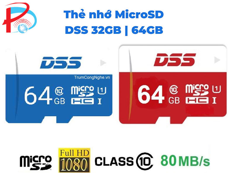 Thẻ Nhớ Mirco SD DSS 64Gb - Thẻ Nhớ DSS 32Gb Class 10 Chuyên Ghi Hình Cho Camera, Máy Ảnh và Điện Thoại - Hàng Chính Hãng