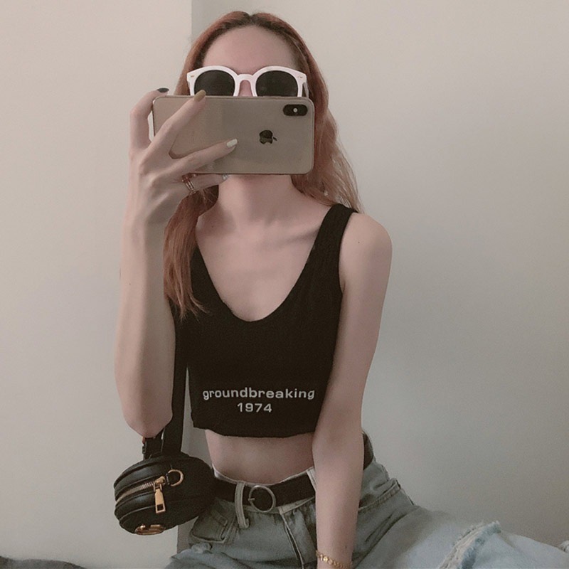 Set Áo Croptop Nữ Đẹp, Tay Ngắn, Áo ngoài Cotton - Áo trong bo Zíp