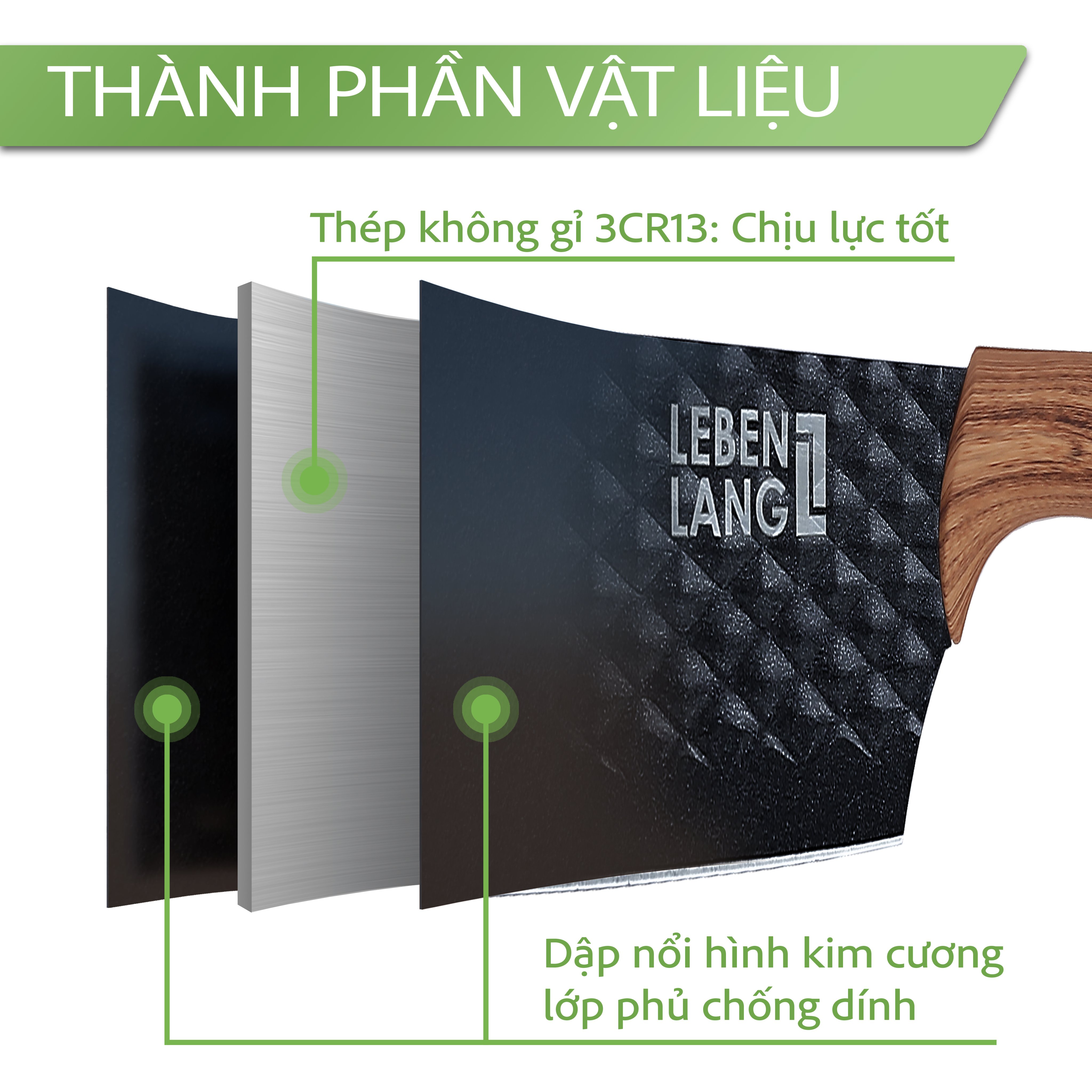 Bộ dao 5 món Lebenlang LBK2395 - hàng chính hãng