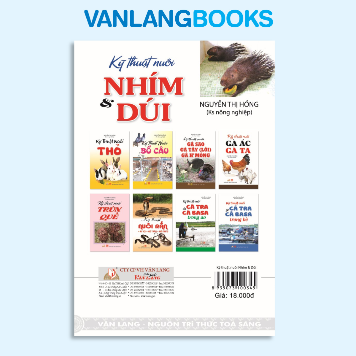 Kỹ Thuật Nuôi Nhím &amp; Dúi - Vanlangbooks