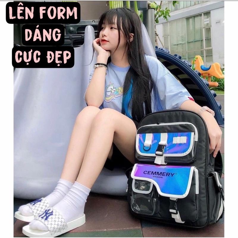 Balo Cemery Saigon Hologram Backpack 2810 Clothes Shop Balo Cemery Phản Quang Đi Học Đi Chơi Ulzzang Unisex