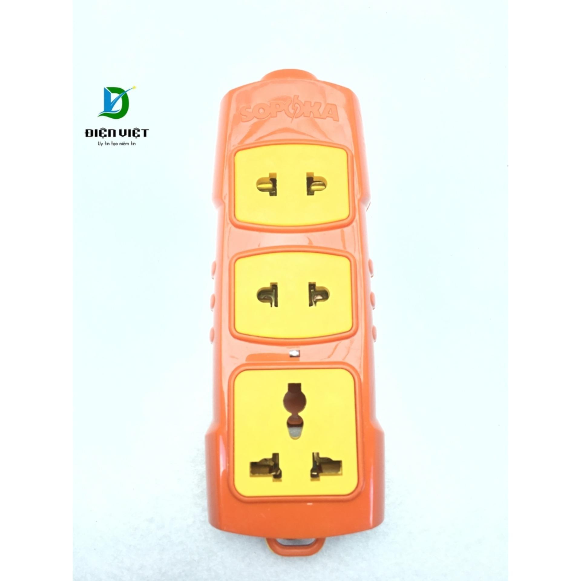 Ổ cắm điện 3 lỗ chịu tải 6000W Sopoka P6000W