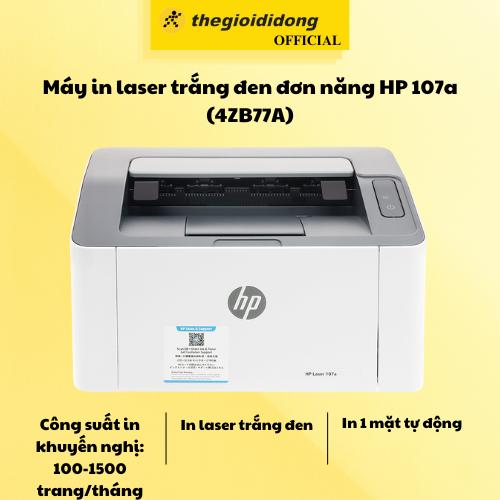 Máy in laser trắng đen đơn năng HP 107a (4ZB77A) - Hàng Chính Hãng