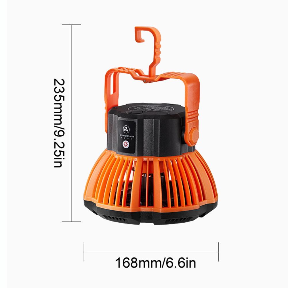 Quạt Máy Cắm Trại Kèm Đèn Pin 3 Độ Sáng 2 Trong 1 Tiện Nghi Phù Hợp Hoạt Động Ngoài Trời Có Kèm Điều Khiển Từ Xa