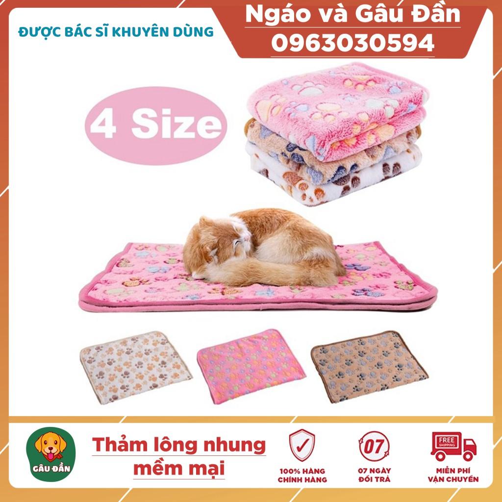 Thảm Lông Nhung Mềm Cho Chó Mèo Làm Giường Ngủ, Chất Liệu Dày Ấm Áp Không Gây Kích Ứng