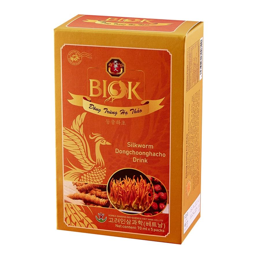 Nước Uống Đông Trùng Hạ Thảo BIOK Tăng Cường Miễn Dịch (70 ml x 5 gói)