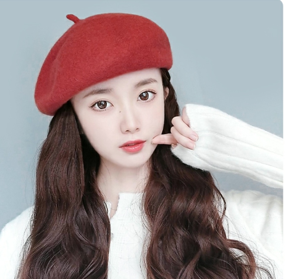 Mũ bere nón beret nữ len thời trang Hàn Quốc dona21120702