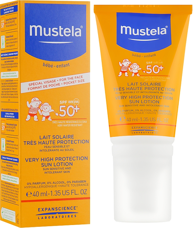 Mustela kem chống nắng - Very High Protection Sun Lotion SPF 50+ 40ML