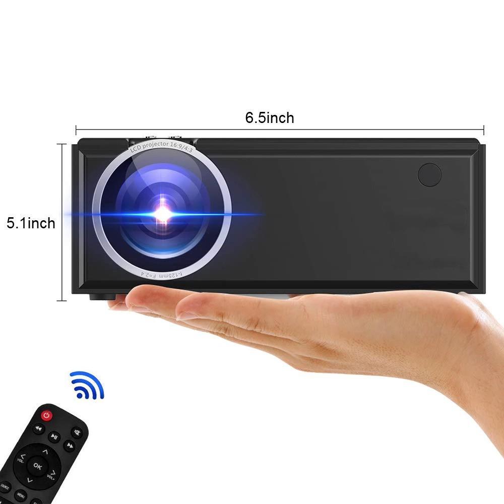 Máy chiếu phim mini WIFI cheerlux C8 HD 1280x720, độ sáng 1800 Lumens. Kết nối không dây với điện thoại Android, IOS. Hàng Chính Hãng.