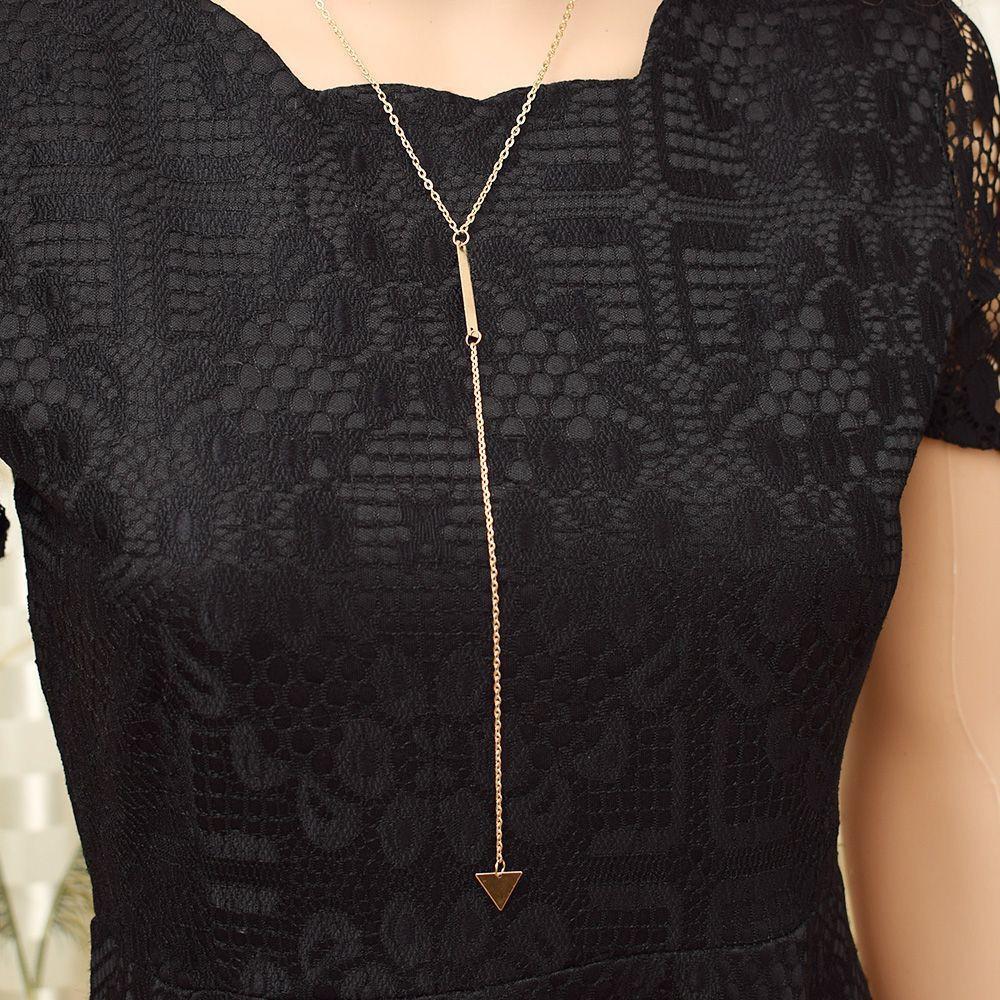 Dây chuyền nữ mạ vàng mặt hình tam giác 3038