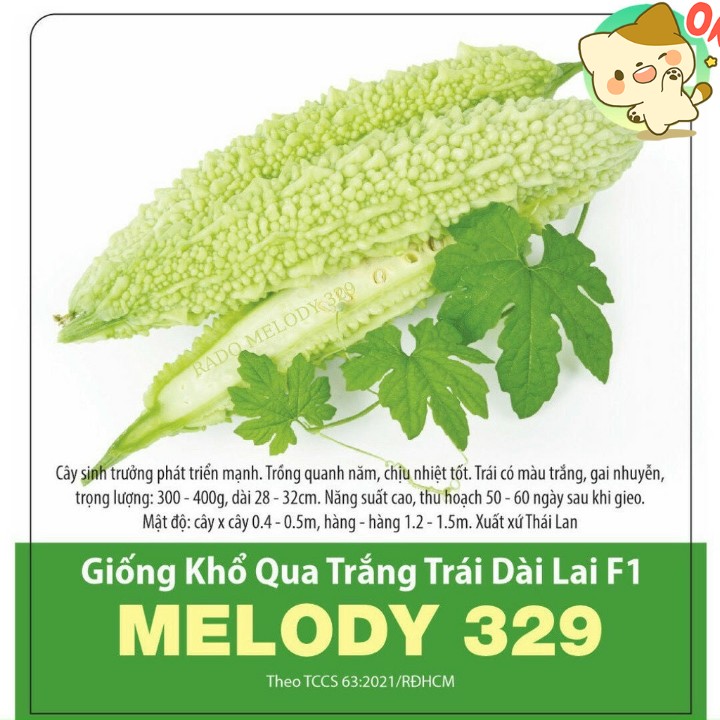 Giống khổ qua trắng trái dài lai f1 MELODY 329
