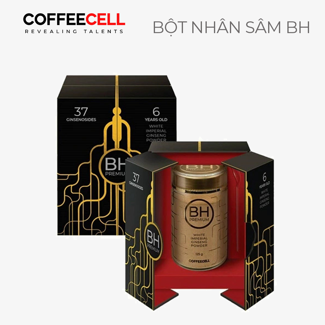 Bột Nhân Sâm Thượng Hạng BH Premium với Bạch Sâm Hoàng Đế - COFFEECELL - Dinh Dưỡng Thần Kinh, Năng Lượng & Sức Mạnh - 180g - Hàng Chính Hãng