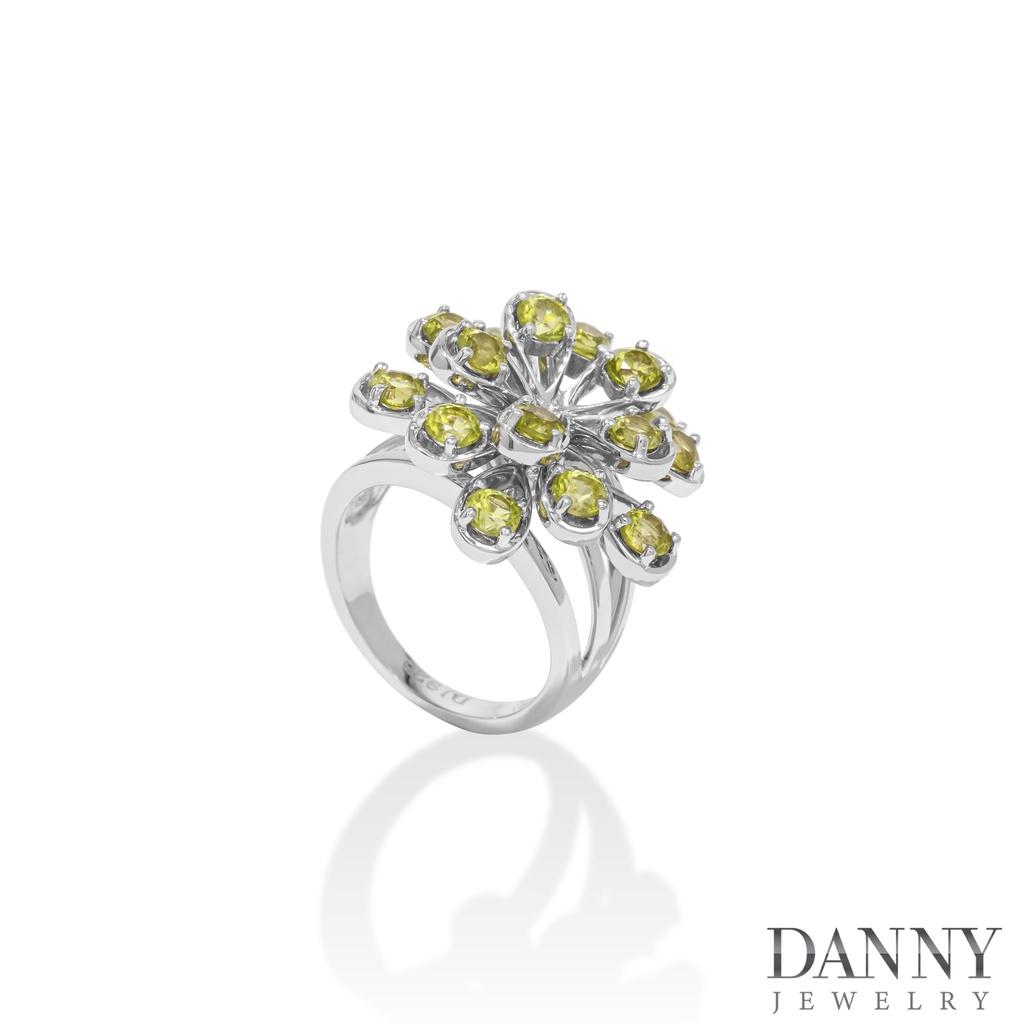 Nhẫn Nữ Danny Jewelry Bạc 925 Xi Rhodium Đính Đá Peridot/CZ SPLRA1020