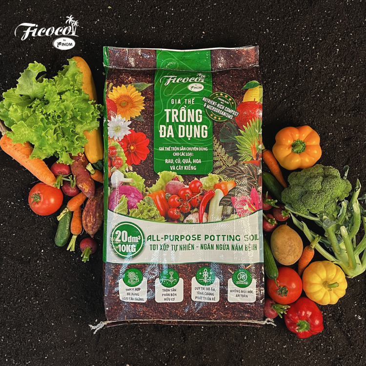 GIÁ THỂ TRỒNG ĐA DỤNG FICOCO - 2L