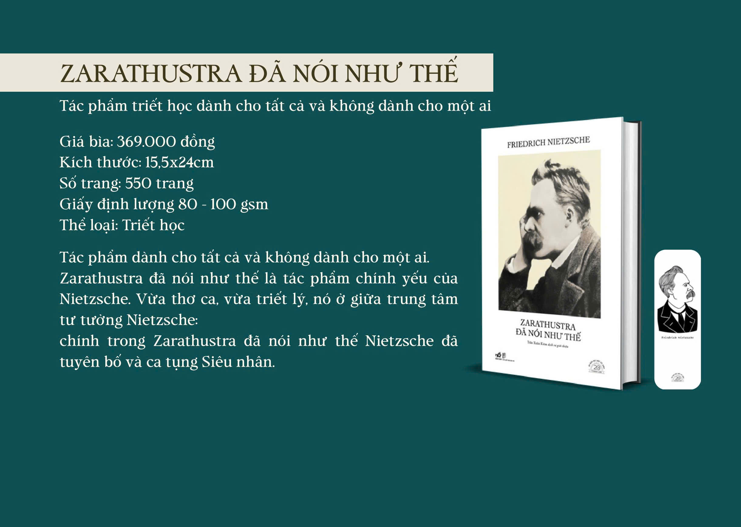 (Ấn bản đặc biệt kỷ niệm 20 năm Nhã Nam) ZARATHUSTRA ĐÃ NÓI NHƯ THẾ - Nietzsche – Nhã Nam
