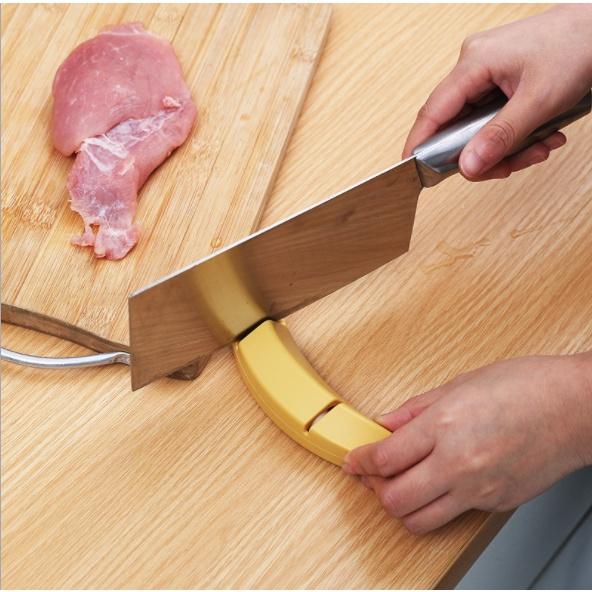 Mài dao kéo 2 cấp độ nhà bếp chống trượt hình chuối