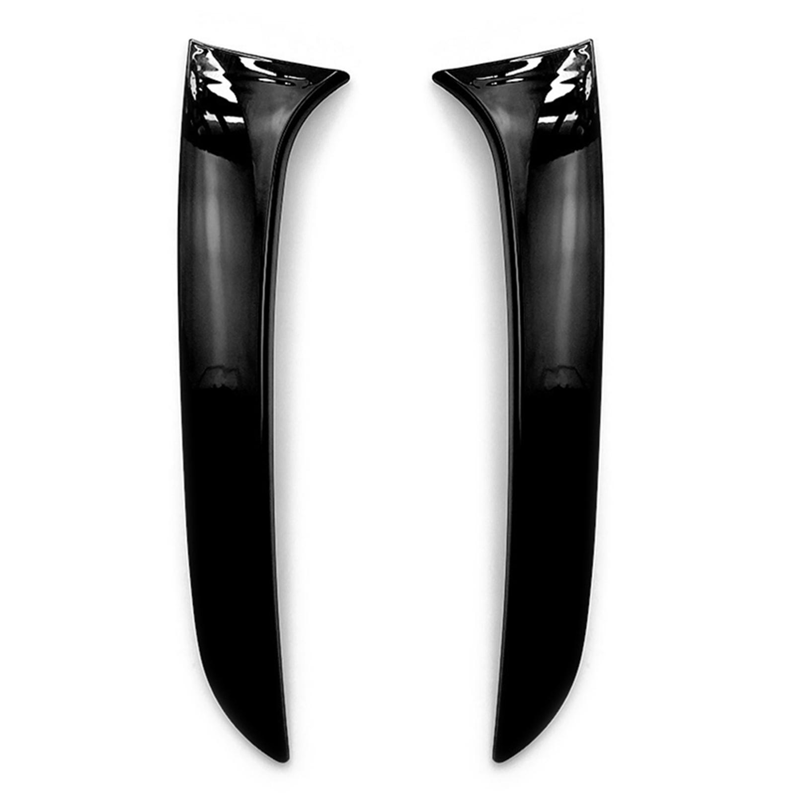 Black One Pair Rear Window Spoiler Side Strip Cover Trim For
