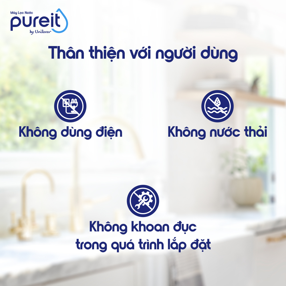 [NEW] Lọc Thô Trong Suốt Âm Tủ Bếp Pureit, Hàng chính hãng