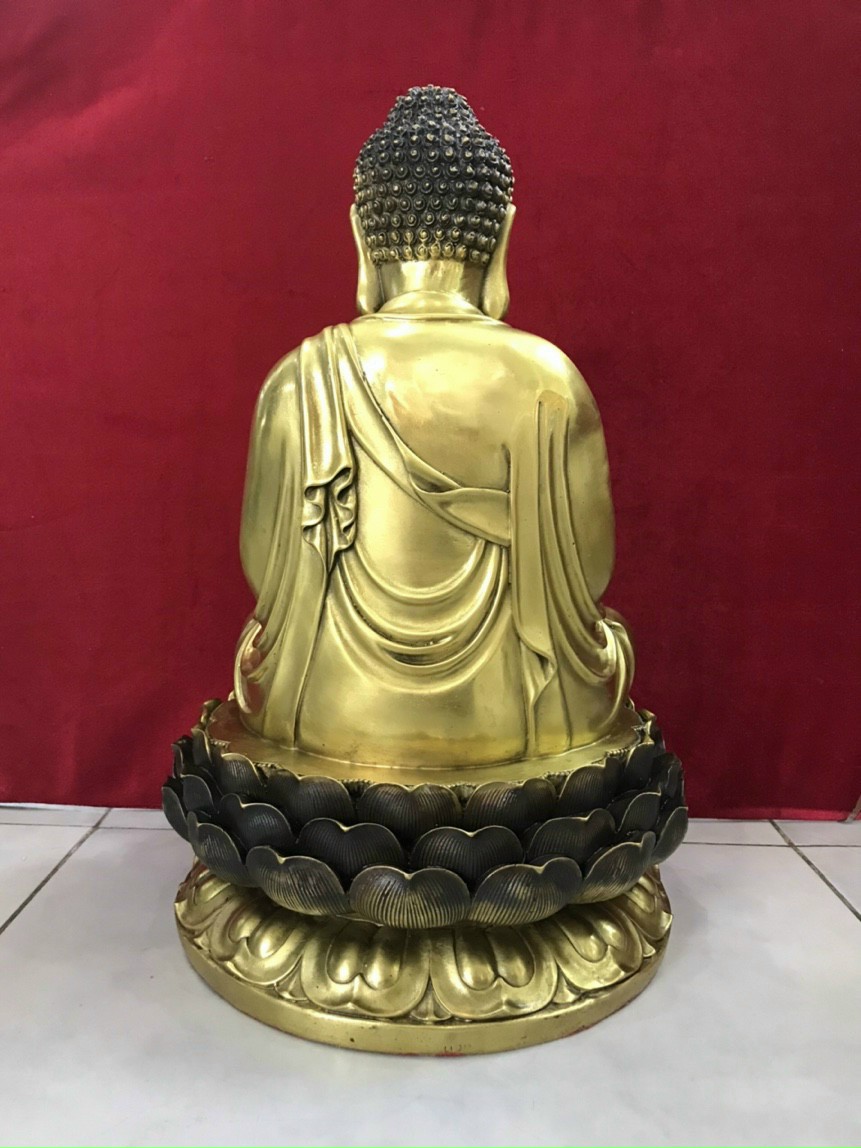 Tượng phật tổ ngự sen đế nâu
