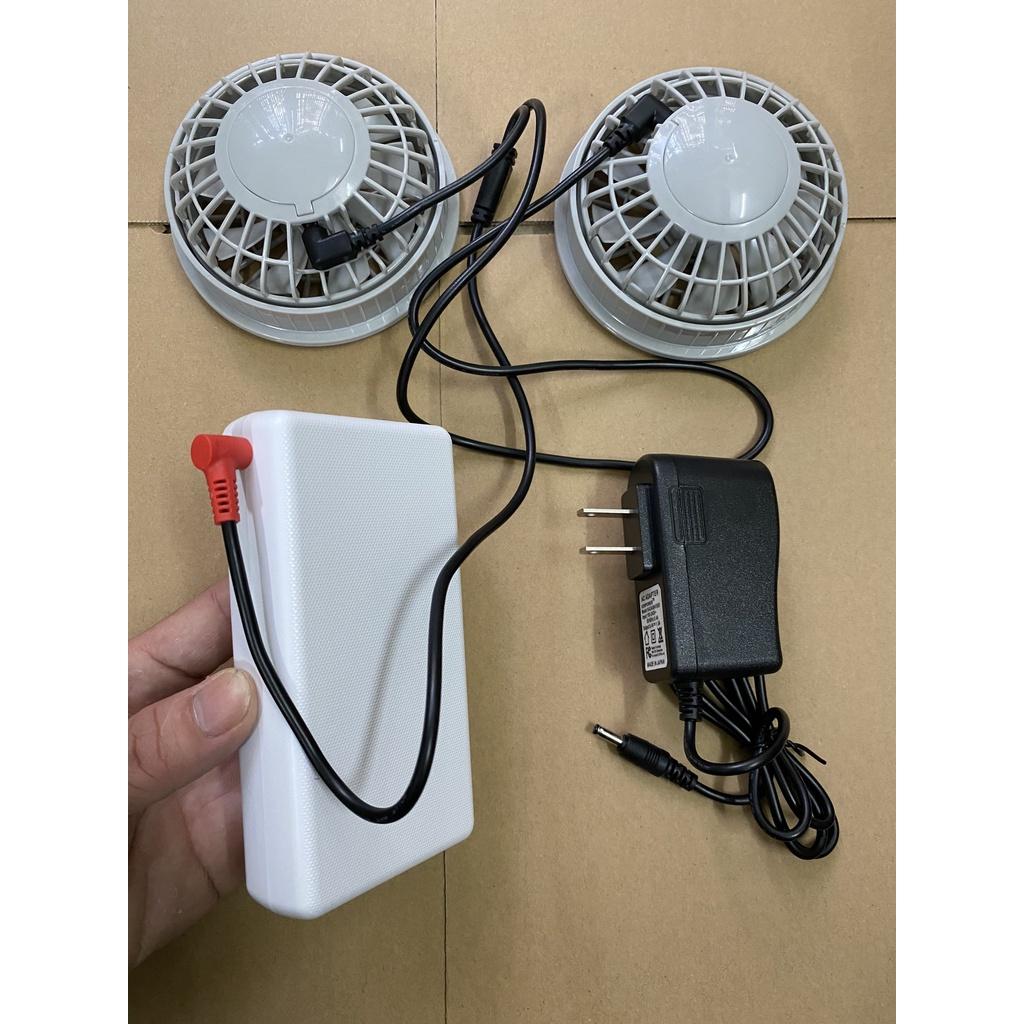 Bộ phụ kiện của áo điều hòa thời gian dùng đến 15h - Bảo hành 1 năm