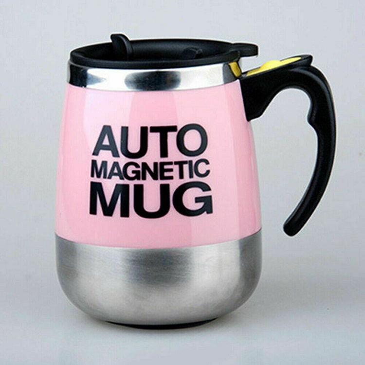 Cốc tự khuấy Auto Magnetic Mug 450ml (Giao màu ngẫu nhiên) - Tặng kèm đèn pin bóp tay mini