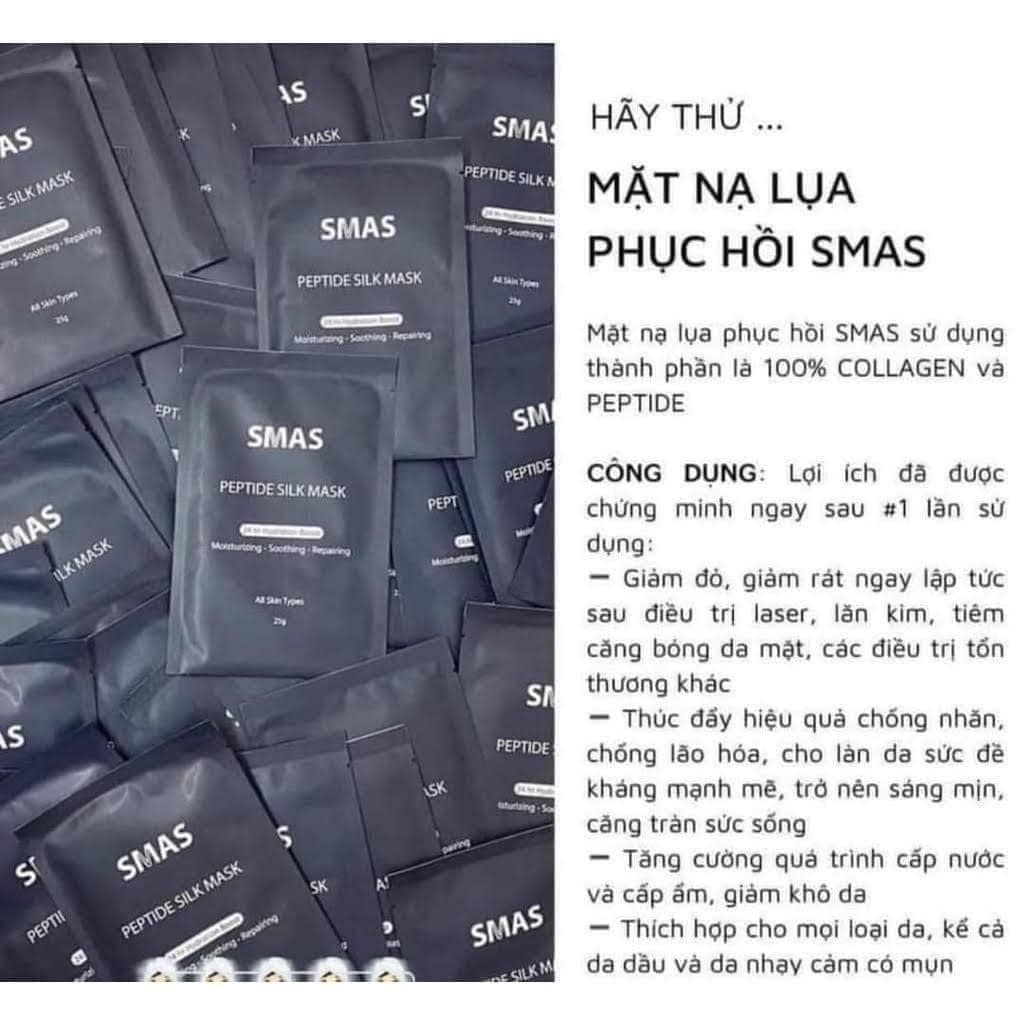 Mặt nạ phục hồi dưỡng ẩm Smas Peptide Silk Mask