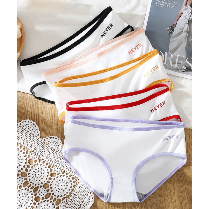 Quần lót nữ cotton viền màu - Kiểu dáng đẹp dễ thấm hút