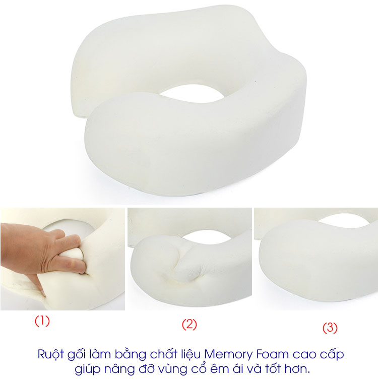 Gối chữ U Văn phòng, Du lịch, Tựa đầu ô tô cao cấp Comohome. Chất liệu Memory Foam hỗ trợ tốt cho cổ