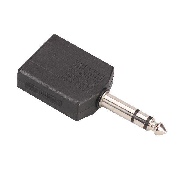 6-30pack 6.35mm Mono Plug Male To 2 x 6.35mm Mono Jack Audio Adapter