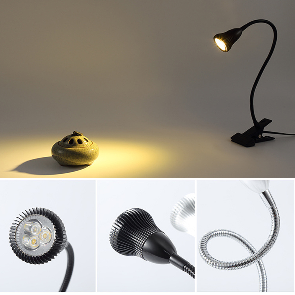 Đèn học và đọc sách Kẹp đầu giường BOFIT 5W-220V, Bóng Led COB ánh sáng chiếu rọi điểm