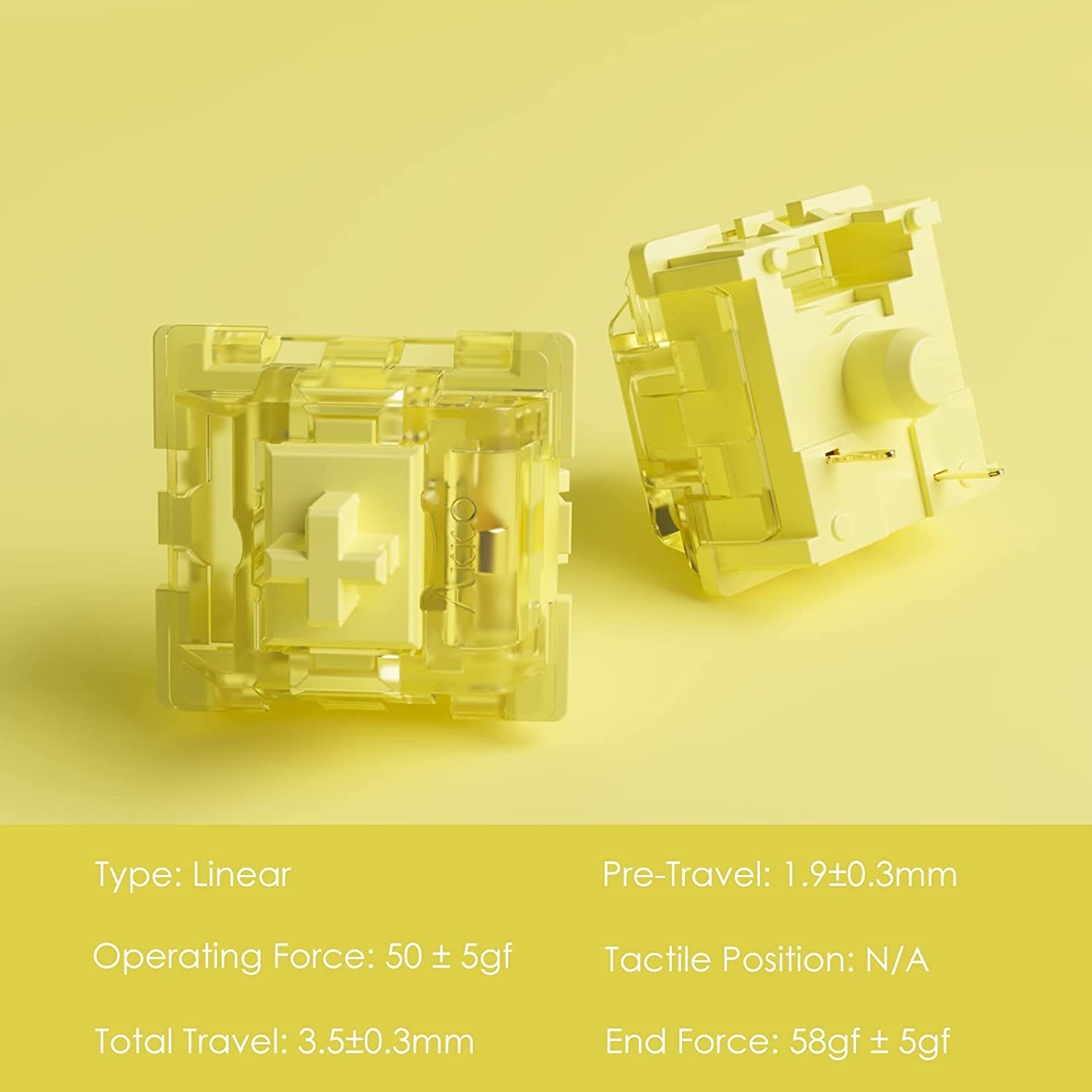 Bộ 45 Switch cơ Akko V3 Cream Yellow - Hàng chính hãng