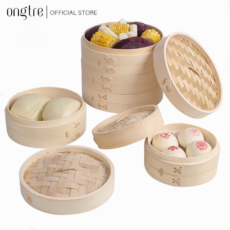 Xửng hấp / Lồng hấp bánh bao, há cảo (DIMSUM,TOPWARE) khung viền Gỗ | ongtre (Vietnam)