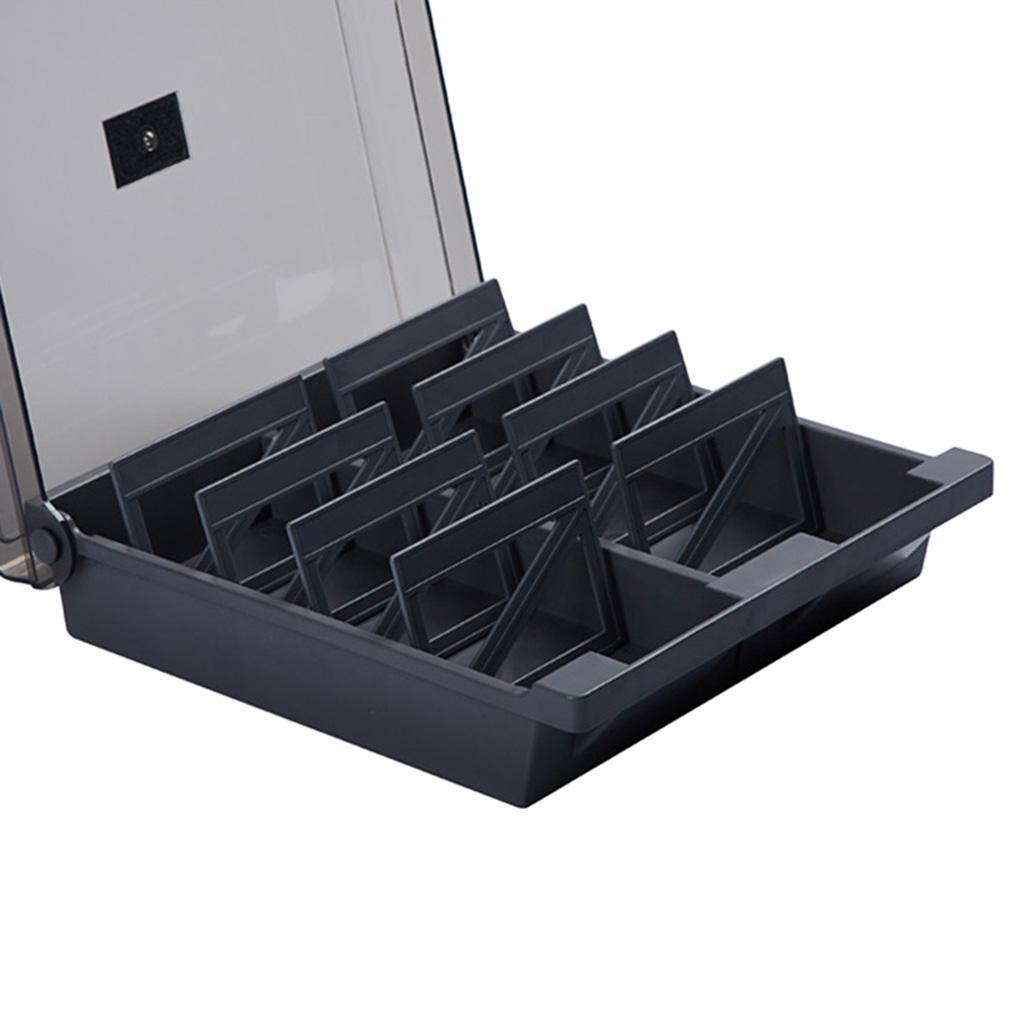 Business Card Holder Storage Box Name Card Organizer and 8 Divider