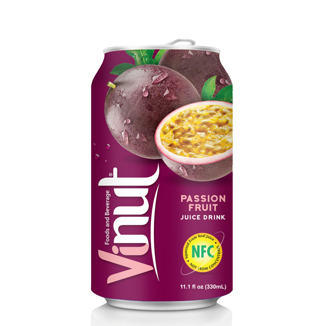 6 Lon Nước ép chanh dây Vinut 330ml