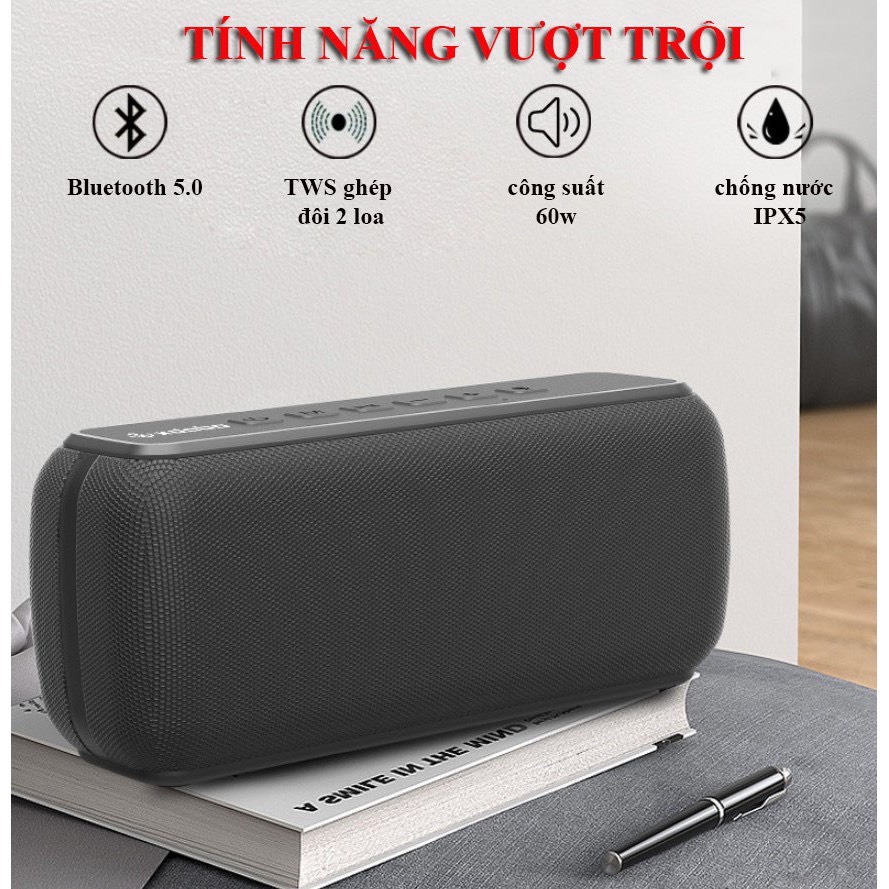 Loa Bluetooth 5.0 Xdobo X8 II Công Suất 60W, Loa Di Động Ngoiaf Trời Chống Nước IPX5, Hỗ trợ 3 chế độ phát Bluetooth/Thẻ TF/AUX - Hàng chính hãng