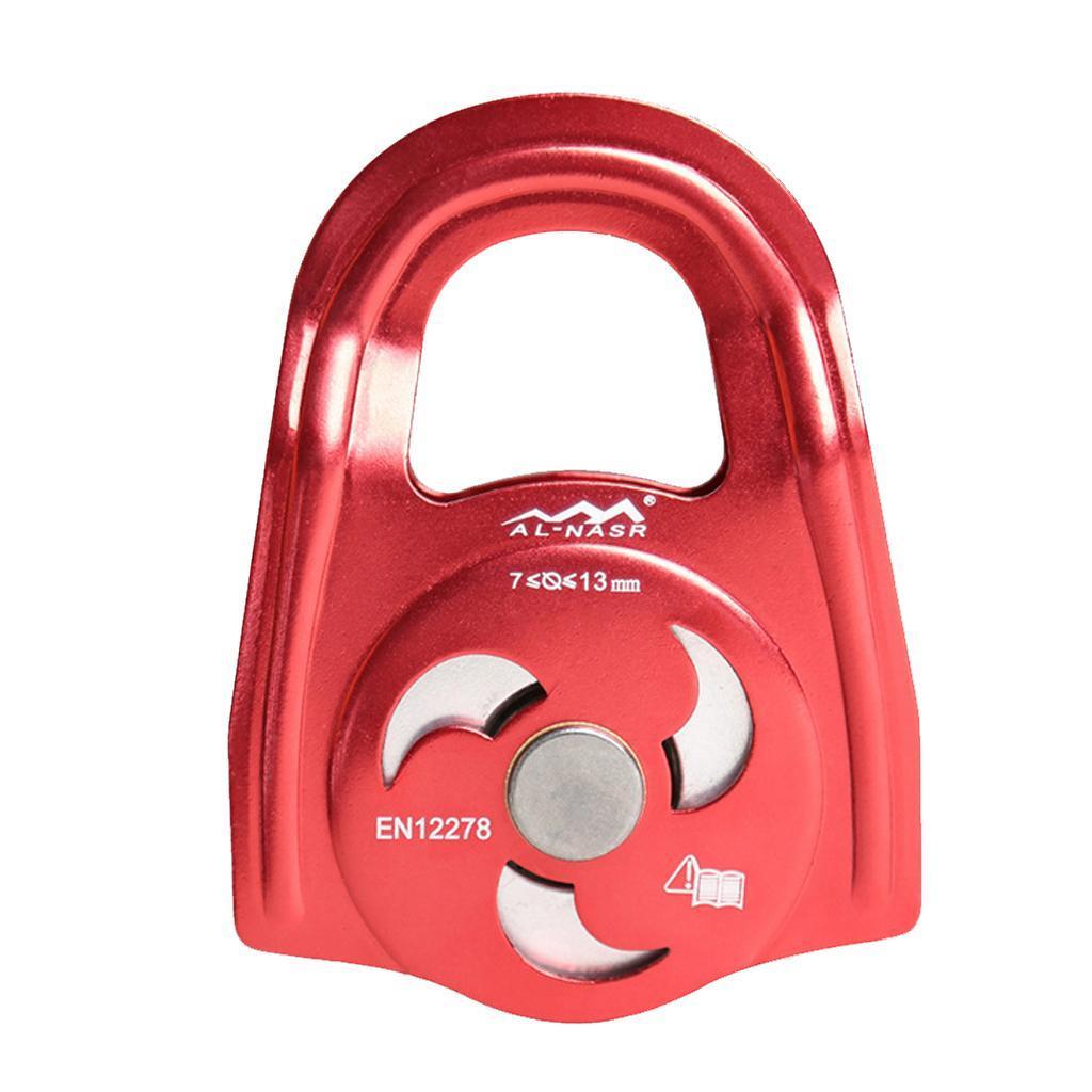 Aluminum Rescue Side Swing 36KN Pulley Bearing Trolley Rappel Device for Lifiting Rock Climbing Arborist Mountaineering Caving Rigging