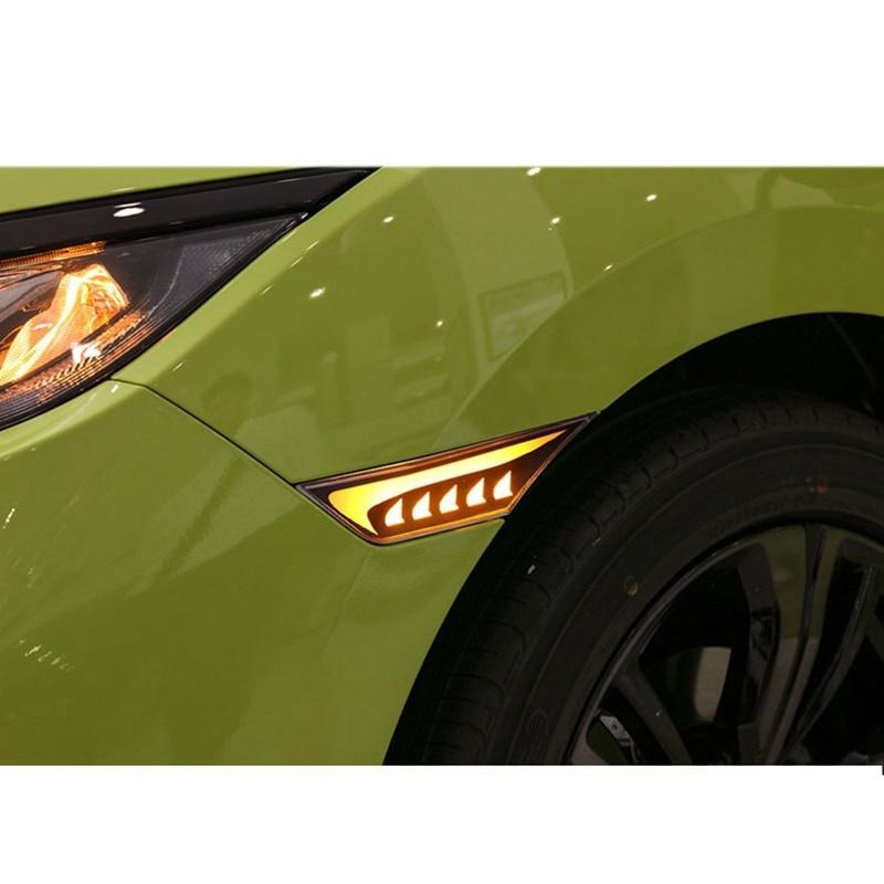 Đèn LED ô tô 2PCS Bảng đèn chiếu sáng bên có đèn báo rẽ cho Honda Civic sedan 2016-2019 10TH