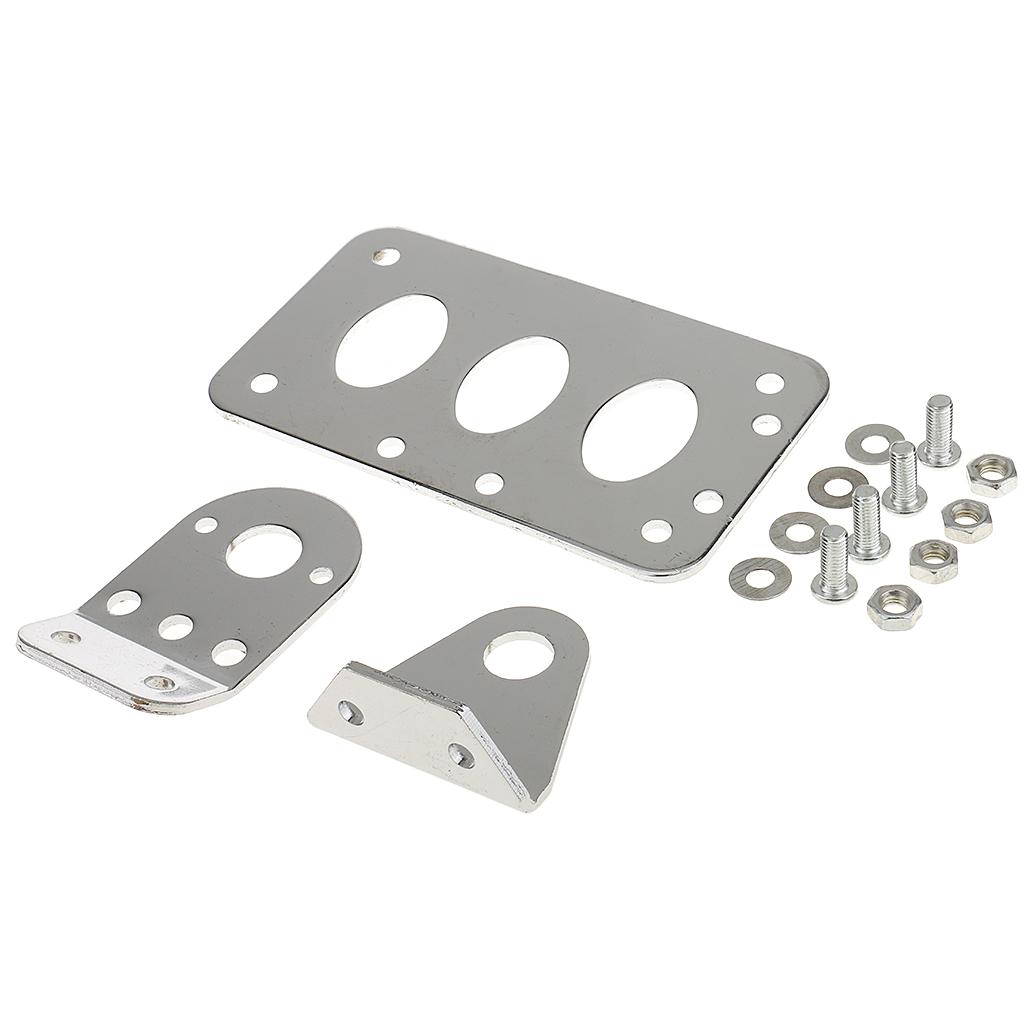 2 Sets Motorcycle Side License Plate with Bracket for Harley Tail Light Kits